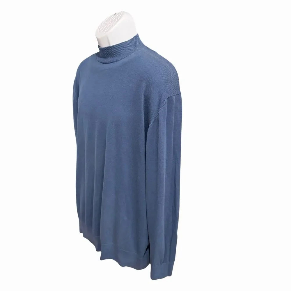 Murano Mens Lot Long Sleeve Crew Neck Sweater Sz XL Dark Gray Blue Cotton Modal